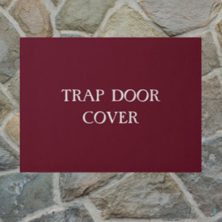 "TRAP DOOR COVER" funny introvert doormat