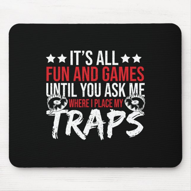 Trap Hunter Stuff Tools Trapping Gear Coyote Trapp Mouse Mat (Front)