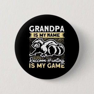 Trap Hunting Grandpa Coon Hunter Racoon Hunting 6 Cm Round Badge