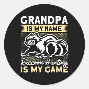 Trap Hunting Grandpa Coon Hunter Racoon Hunting Classic Round Sticker