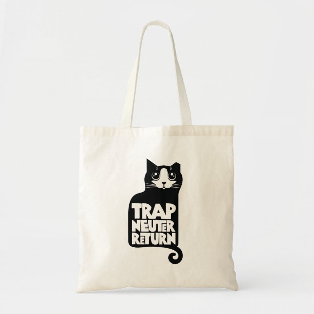 Trap, neuter, return feral cat care tote bag (Front)
