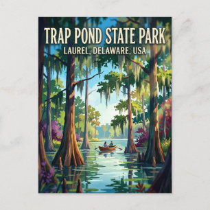 Trap Pond State Park USA Postcard