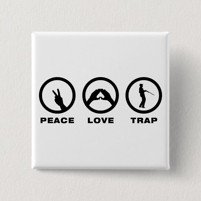 Trap Shooting 15 Cm Square Badge (Front)