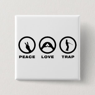 Trap Shooting 15 Cm Square Badge
