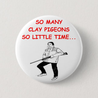 trap shooting 6 cm round badge