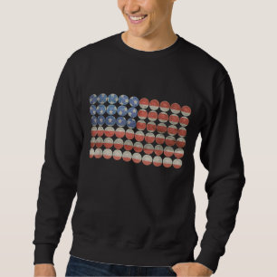 Trap Shooting American Flag Shotgun Shells Hunting Sweatshirt