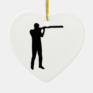 Trap shooting ceramic tree decoration
