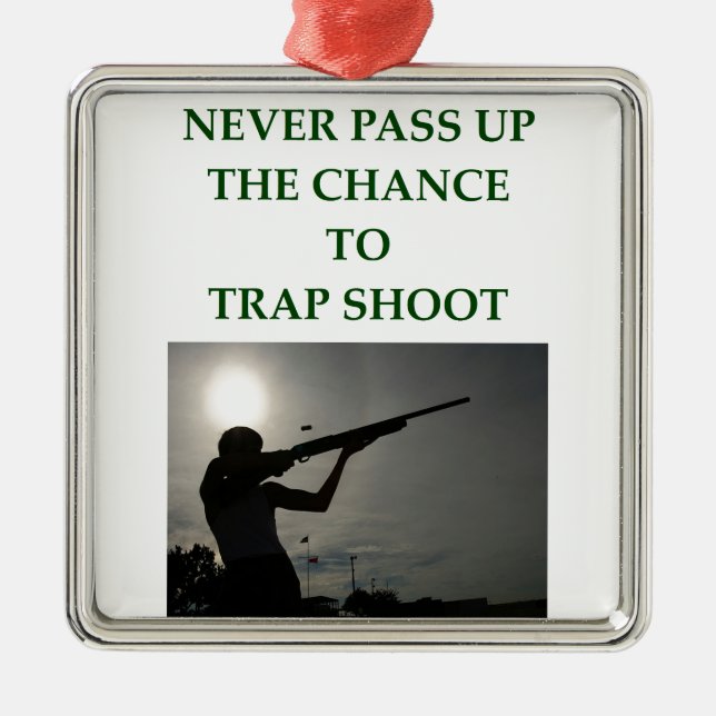 trap shooting metal tree decoration (Front)