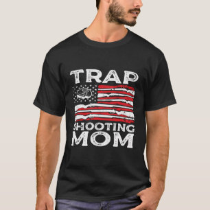 Trap Shooting Mom Gun Rights American Flag Mother' T-Shirt