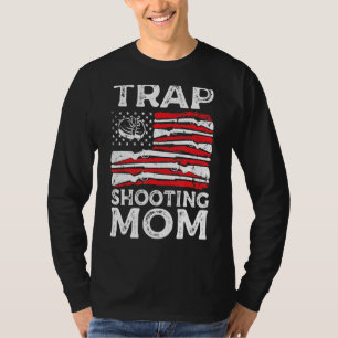Trap Shooting Mum Gun Rights American Flag Mother' T-Shirt