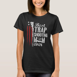 Trap Shooting Mum Gun Rights American Flag Mother' T-Shirt