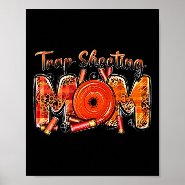 Trap Shooting Mum Western Leopard Mother's Day Hun Poster (Front)