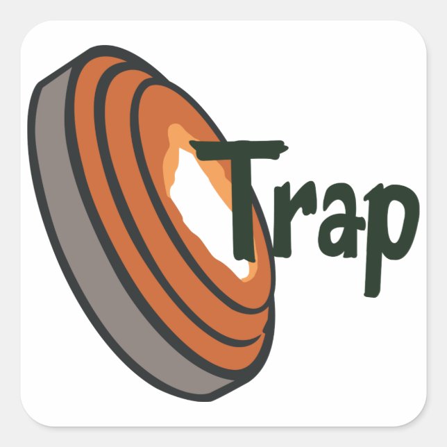 Trap Shooting Square Sticker (Front)