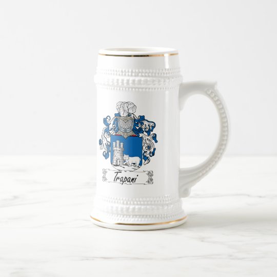 Trapani Family Crest Beer Stein