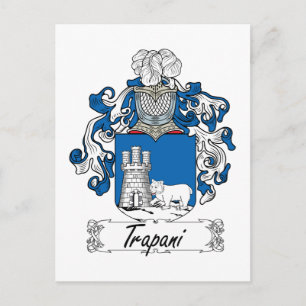 Trapani Family Crest Postcard