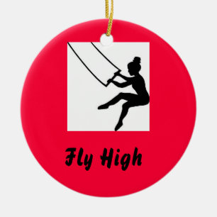 trapeze artist ceramic tree decoration