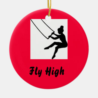 trapeze artist ceramic tree decoration