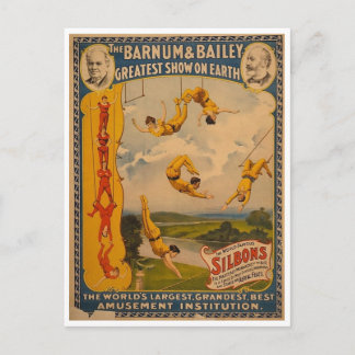 Trapeze artists Barnum & Bailey 1896 Postcard