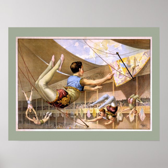 Trapeze Artists Vintage Theatre Poster (Front)