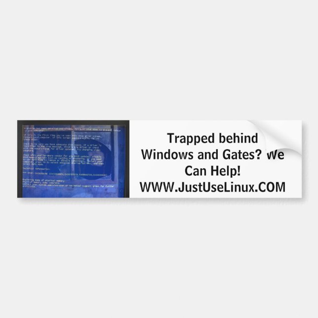 Trapped behind Windows and Gates? We Can Help! Bumper Sticker (Front)