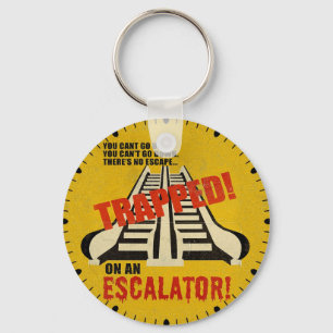 Trapped on an Escalator Key Ring