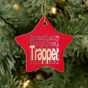 Trapper Extraordinaire Ceramic Tree Decoration