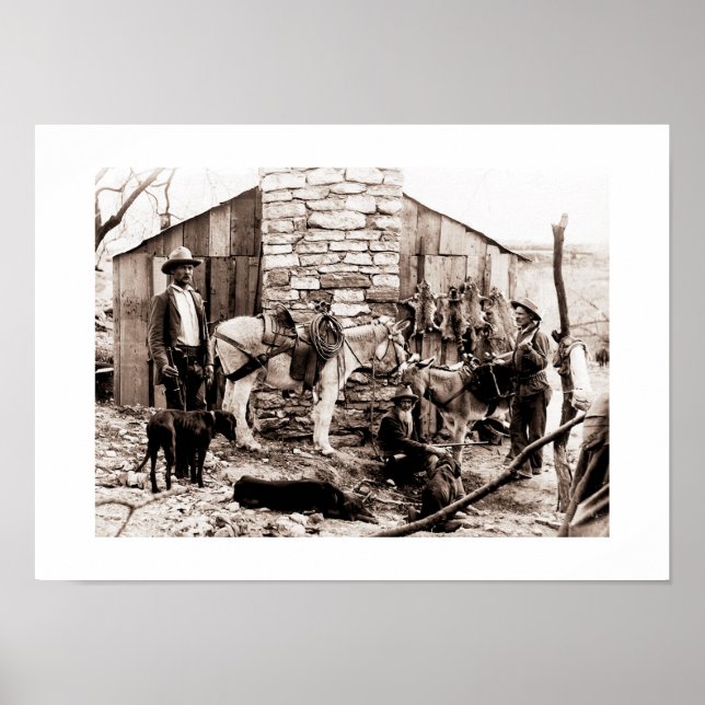 Trappers and their cabin, USA Poster (Front)