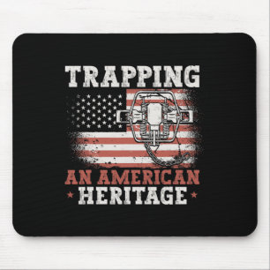 Trapping An American Heritage Trap Hunting Trapper Mouse Mat
