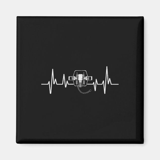 Trapping Heartbeat Trap Hunting Trapper  Magnet (Front)