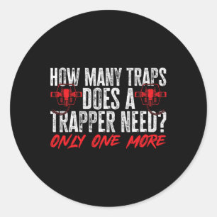 Trapping Trap Hunting Trapper 2 Classic Round Sticker
