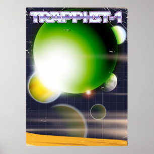 TRAPPIST-1 science fiction poster. Poster