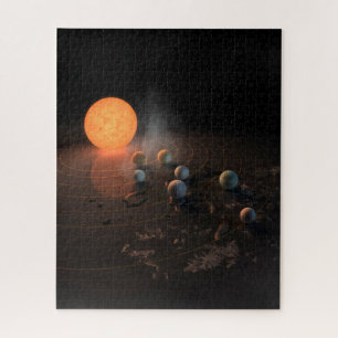 Trappist-1's Seven Planets In Orbit Around Star. Jigsaw Puzzle