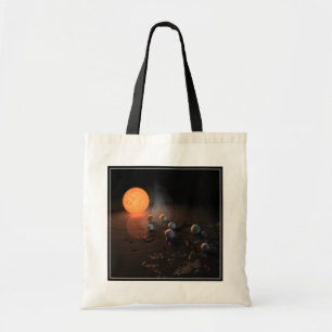 Trappist-1's Seven Planets In Orbit Around Star. Tote Bag