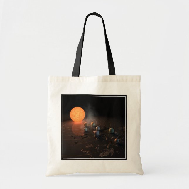Trappist-1's Seven Planets In Orbit Around Star. Tote Bag (Front)