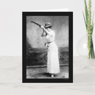 Trapshooting Woman with Shotgun 1914 Card