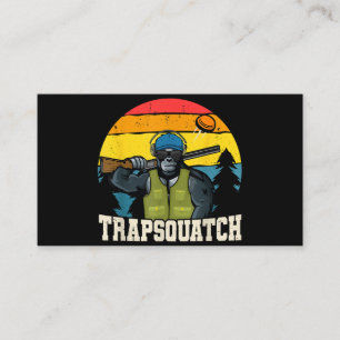 Trapsquatch Bigfoot Funny Clay Trap Shooting Men Business Card