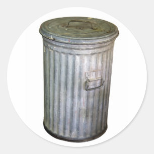 trash bin classic round sticker