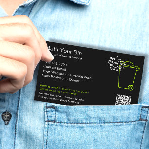 Trash Bin Cleaning Business Cards