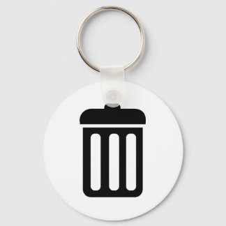 Trash bin symbol key ring