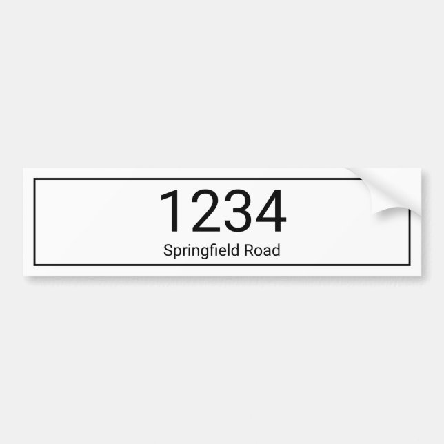 Trash Can Mailbox Address Label Sticker (Front)