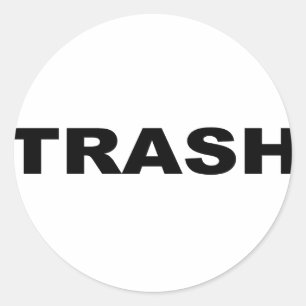 TRASH CLASSIC ROUND STICKER