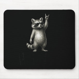 Trash DJ Rock Panda Raccoon Shades Mouse Mat