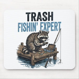 Trash Fishin' Expert Raccoon Mouse Mat