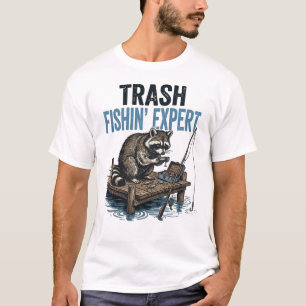 Trash Fishin' Expert Racoon T-Shirt