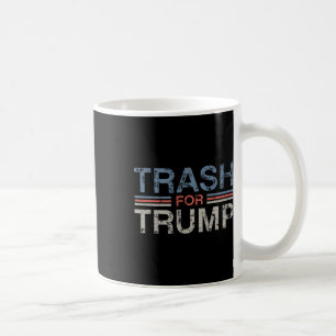 Trash For Trump 2025 Vintage Grunge Retro Garbyge Coffee Mug