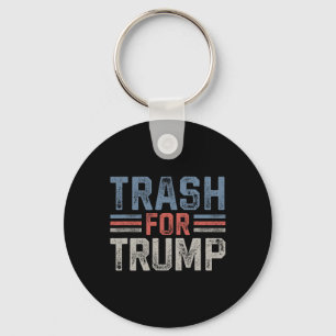 Trash For Trump Trash 2025 Vintage Garbyge Trash F Key Ring