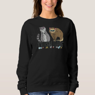 Trash Gang Racoon And Possum Garbage Animal Gang Sweatshirt