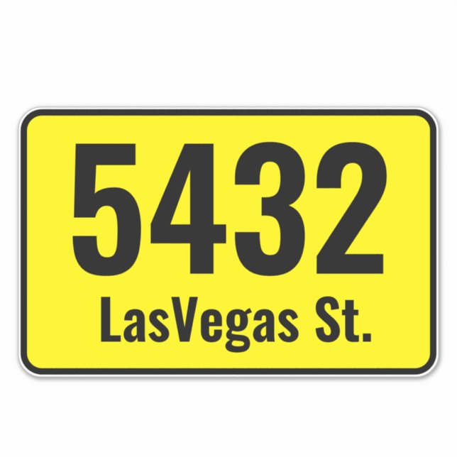 Trash Garbage Can - Custom Bin Address Number (Front)