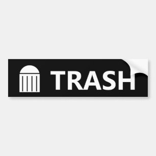 Trash Garbage Can Label Sticker