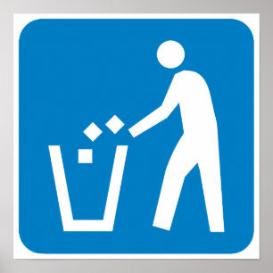 Trash / Garbage / Refuse Highway Sign